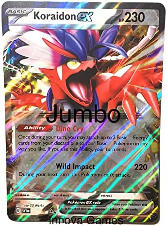 Pokemon Jumbo Card - Koraidon EX - Scarlet Violet - Oversize Holo Foil