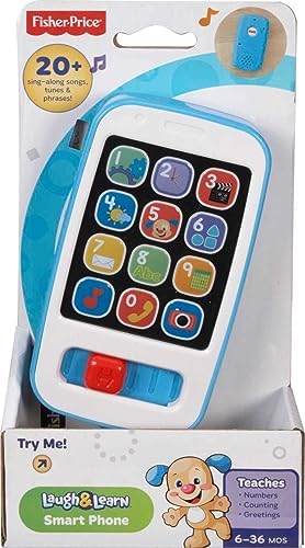 Fisher-Price Laugh Learn Baby Toddler Toy 2-in-1 Slide to Learn Smartphone with Lights