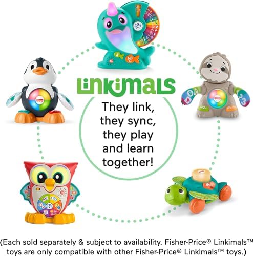 Fisher-Price Baby Toy Linkimals Sit-to-Crawl Sea Turtle for Ages 9 Months Compatible Only