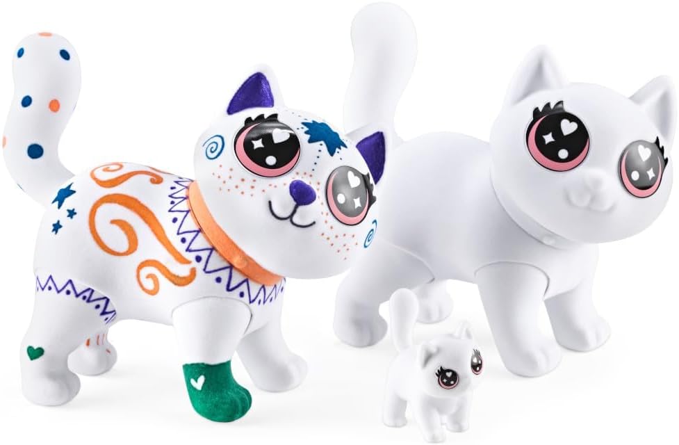 Crayola Scribble Scrubbie Jumbo Large Posable Animal Toy 6 Inches Toy Cat for Girls Boys