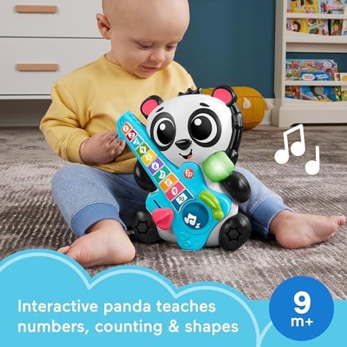 Fisher-Price Baby Learning Toy Link Squad Jam Count Panda with Music Lights for Ages 9