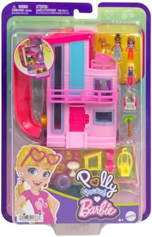 Polly Pocket Barbie aPolly Pocket Dreamhouse Compact Dollhouse Playset