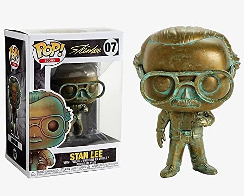 Marvel POP Stan Lee Patina Funko Pop Icons Vinyl Figure Bundled with Compatible Pop Box