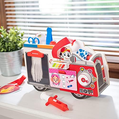 Melissa & Doug Melissa Doug PAW Patrol Marshall's Wooden Rescue EMT Caddy 14 Pieces