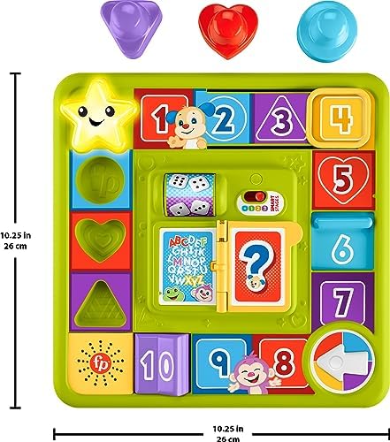 Fisher-Price Baby Toddler Toy Laugh Learn Puppy's Game Activity Board with Smart Stages