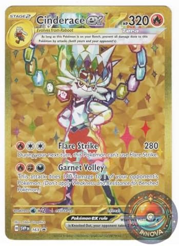 Pokemon - Cinderace ex SVP 163 - Gold Full Art - Terapagos Ultra Premium Collection Promo