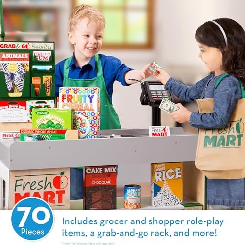 Melissa & Doug Melissa Doug Fresh Mart Grocery Store Play Food and Role Play Companion Set
