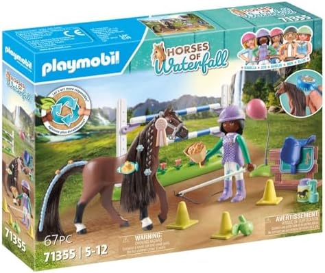 Playmobil Horses of Waterfall Jumping Arena with Zoe and Blaze