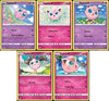 Pokemon Jigglypuff - Pokemon 5 Card Lot - Hidden Fates Crimson Invasion Unbroken Bonds
