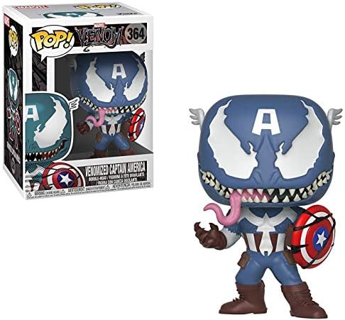 Funko POP Marvel Venom - Venomized Captain America Funko Pop Vinyl Figure Bundled with