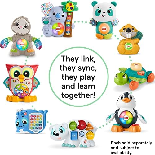 Fisher-Price Toddler Learning Toy Linkimals Puzzlin' Shapes Polar Bear with Lights Music