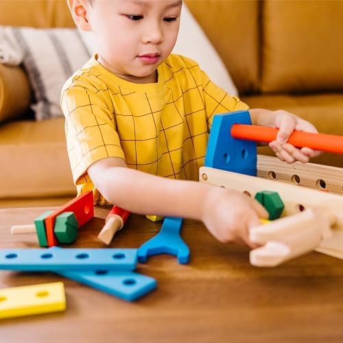 Melissa & Doug Melissa Doug Take-Along Tool Kit Wooden Construction Toy 24 pcs Multicolor