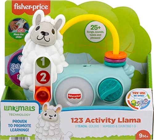 Fisher-Price Baby Learning Toy Linkimals 123 Activity Llama for Ages 9 Months Compatible