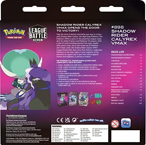 Pokemon TCG Shadow Rider Calyrex VMAX League Battle Deck 60 Cards Ready to Play Deck 3