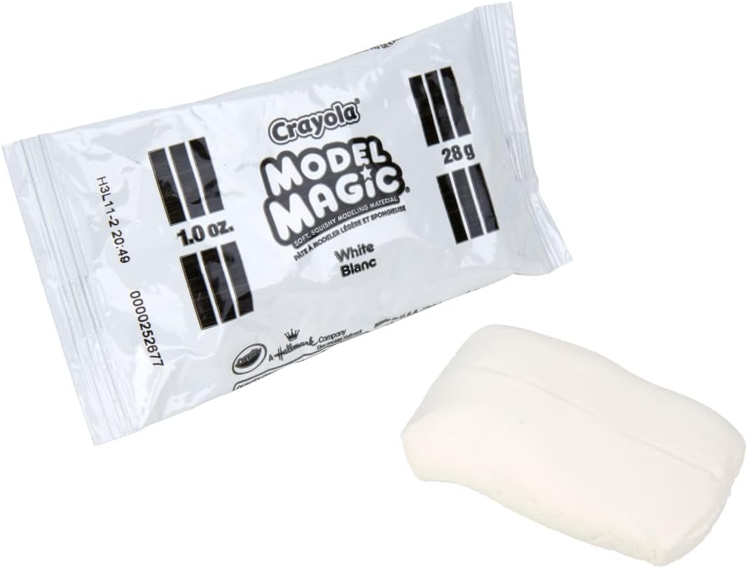 Crayola Model Magic - White 75ct 1oz Modeling Clay Alternative Air Dry Clay for Bulk