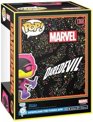 Funko Daredevil Pop Vinyl Bobblehead Figure Marvel Glows in Blacklight 3.77 Inches 77545