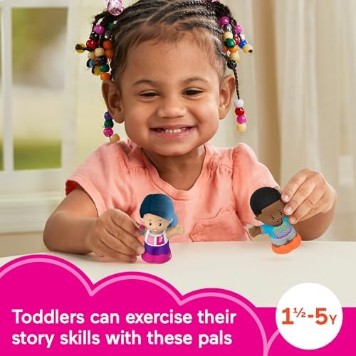 Fisher-Price Little People Toddler Barbie Wellness Figure Set with 2 Characters for