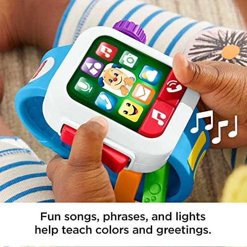 Fisher-Price Baby to Toddler Toy Laugh Learn aTime to Learn Smartwatch with Lights Music