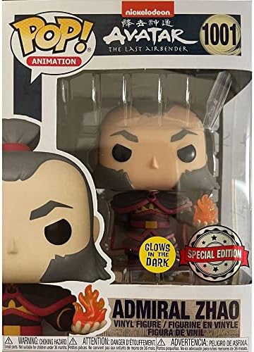 Funko POP Animation Avatar - Admiral Zhao with Glow in The Dark Fireball Amazon Multicolor