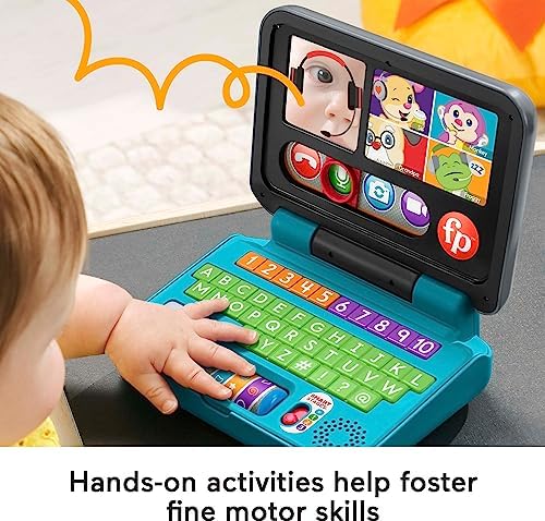 Fisher-Price Baby Toddler Toy Laugh Learn Let's Connect Laptop Pretend Computer with