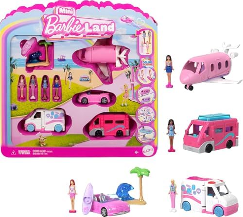 Barbie Mini Land 4-Pack Doll Toy Vehicle