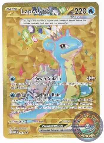 Pokemon - Lapras ex SVP 164 - Gold Full Art - Terapagos Ultra Premium Collection Promo