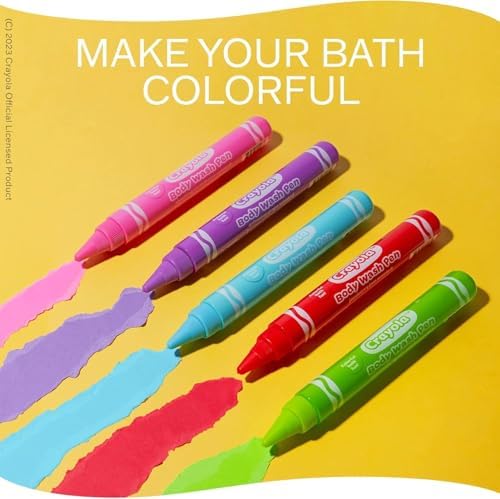 Crayola Scented Body Wash Pens 10 Pack Washable Bath Paint in Assorted colors Non-Toxic
