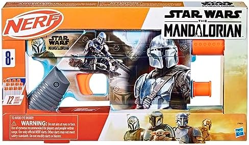 Nerf Star Wars The Mandalorian Dart Blaster 12 Elite Darts Internal Clip Easter Gifts for