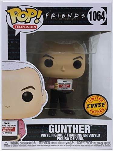 Funko Pop TV Gunter from Friends Chase Figure - Holding Right to Refuse Service Sign