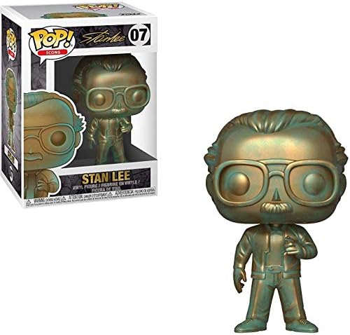 Marvel POP Stan Lee Patina Funko Pop Icons Vinyl Figure Bundled with Compatible Pop Box