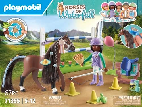 Playmobil Horses of Waterfall Jumping Arena with Zoe and Blaze
