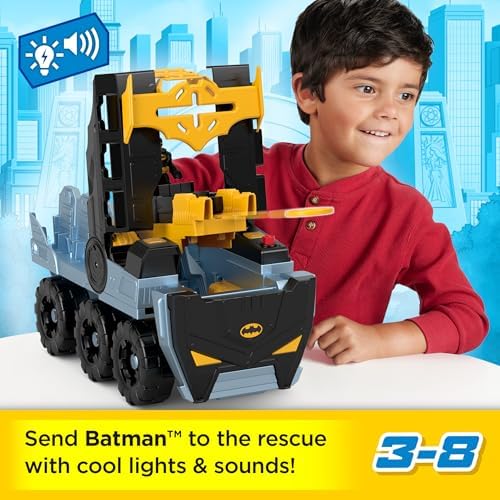 Fisher-Price Imaginext DC Super Friends Batman Toy Transforming Bat-Tank with Lights