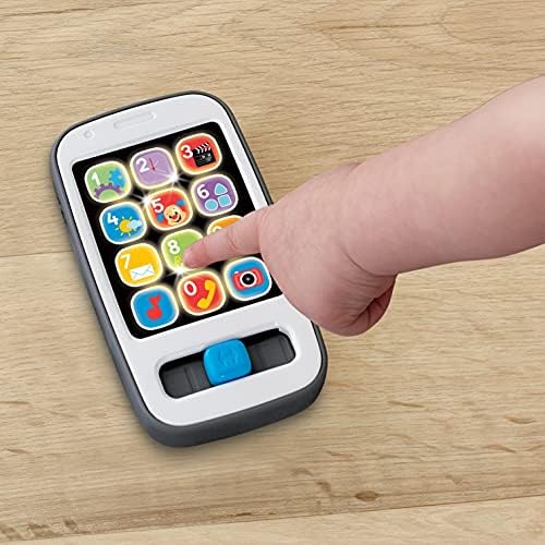 Fisher-Price Baby Toddler Toy Laugh Learn Smart Phone Gray with Lights Educational Music