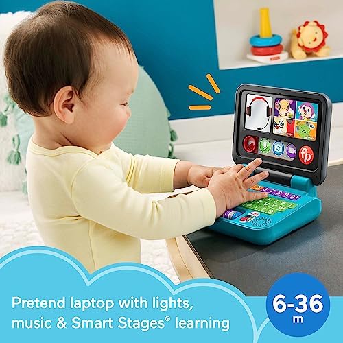 Fisher-Price Baby Toddler Toy Laugh Learn Let's Connect Laptop Pretend Computer with