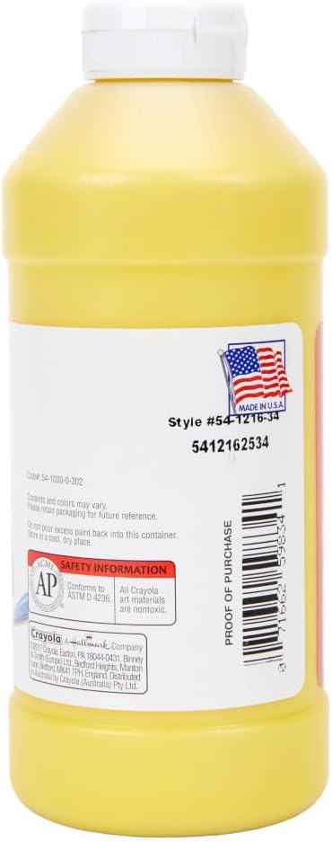 Crayola Premier Tempera Paint For - White 16oz Classroom Supplies Great For Arts Crafts