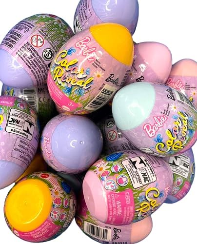 Barbie Color Reveal Pets Easter Egg HCC74 Series Complete Set of 5 Colored Egg Surprises