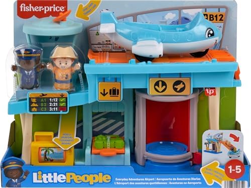 Little People Fisher-Price Little People Toddler Toy Everyday Adventures Airport Playset