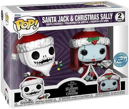Funko Pop Disney NBC Nightmare Before Christmas - Santa Jack Sally Diamond 2-Pack Shop