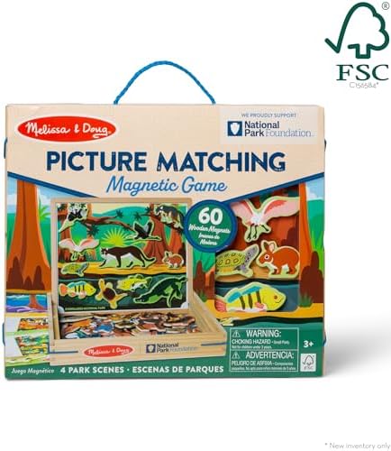 Melissa & Doug Melissa Doug National Parks Wooden Picture Matching Magnetic Game - FSC