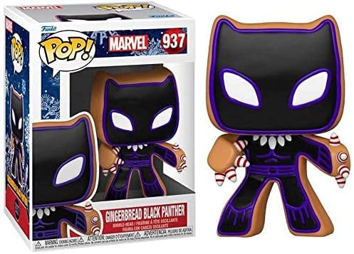 Funko Pop Marvel Gingerbread Black Panther Bundled with EcoTEK Pop Protector