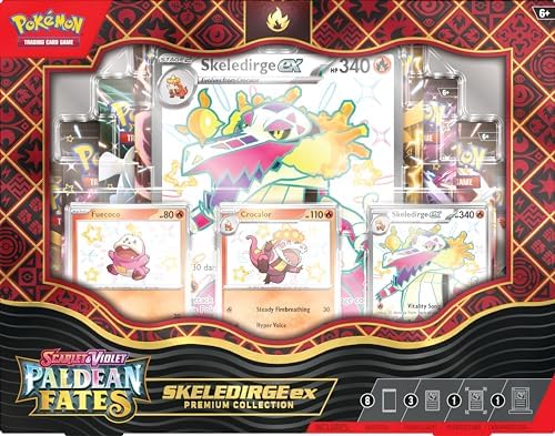 POKEMON TCG Scarlet and Violet PALDEAN Fates POKEMON EX Premium Collection - Shiny Fuecoco