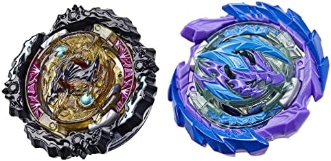 Beyblade Hasbro Hasbro Burst QuadDrive Wrath Fafnir F7 and Berserk Linwyrm L7 Spinning