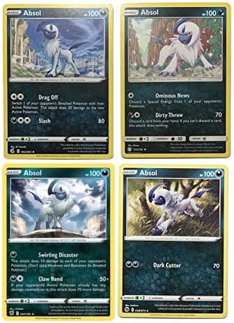 Pokemon Absol - Pokemon 4 Card Lot - Cosmic Eclipse 133236 - Champion's Path Astral