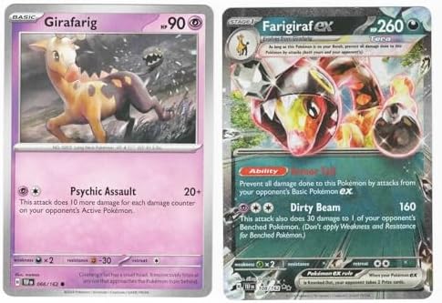 Pokemon Farigiraf ex 108162 Pokemon Temporal Forces - 2 Card Set - Double Rare