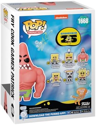 Funko Pop Animation Spongebob Squarepants 25th Anniversary - Fry Cook Patrick Star - Collectable Vinyl Figure