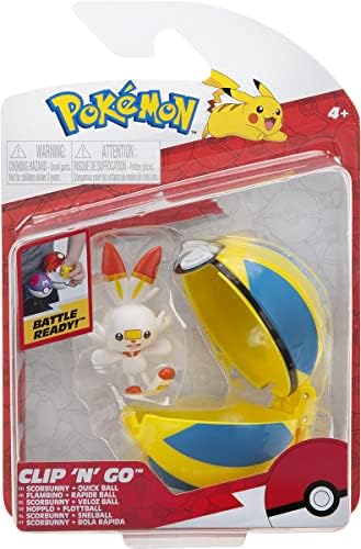 Pokemon Clip N Go Scorbunny with Quick Ball Battle Ready Action Figure
