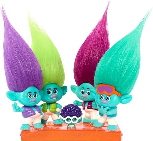 Mattel DreamWorks Trolls Band Together BroZone On Tour Set with 5 Small Doll