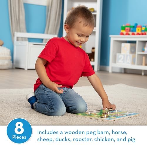 Melissa & Doug Melissa Doug Pets Wooden Peg Puzzle 8 pcs