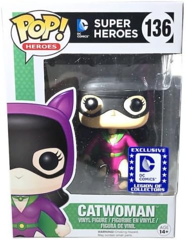 Funko Pop DC Super Heroes Legion of Collectors - Catwoman 136 Vinyl Figure Bundled with