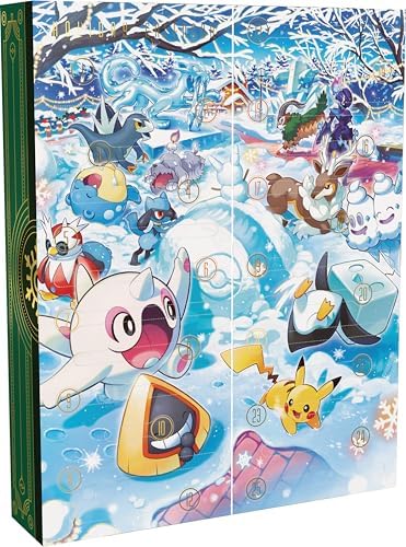 Pokemon TCG Holiday Calendar 8 Foil Promo Cards 5 Booster Packs More